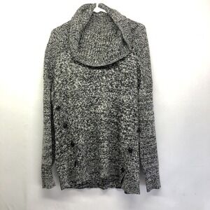 St John Bay Woven Knit Cowl Neck Sweater Wool Blend Size Medium